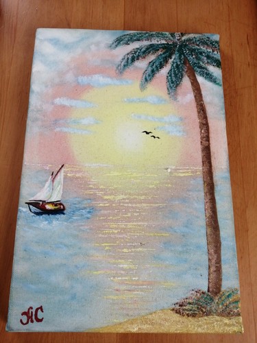Bild gemalt auf leinwand - gemalt,