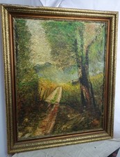 interessantes Ölbild Waldlandschaft sign. BK 2000