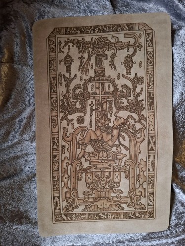 Lederbild mexiko azteken - lederbild,