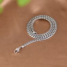 I05 Flachpanzer Kette gehämmert buddhistisch Vajra-Symbol Sterling Silber 925