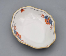 Meissen Porzellan Schale, Indische Blüten Malerei floral, Goldrand, selten, rar