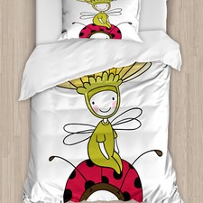 Karikatur Bettwäsche Set