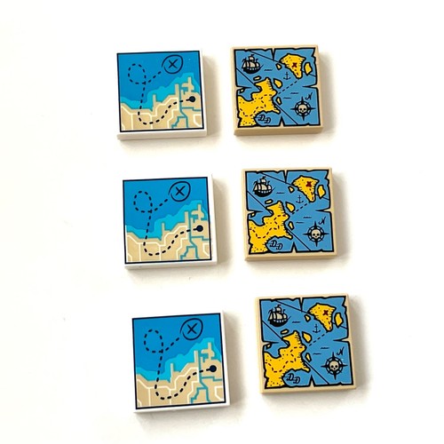 Lego fliese 2x2 bedruckt - 2x,