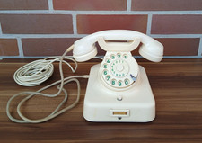 Altes Telefon Post Wählscheibe Krone W48 Bakelit 1950-60 Elfenbein Farbe Rarität