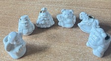 6 Kerzenhalter Porzellan Mini Weihnachten 