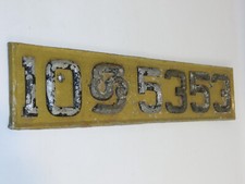 Altes Original KFZ Kennzeichen Nummernschild Autokennzeichen Alu