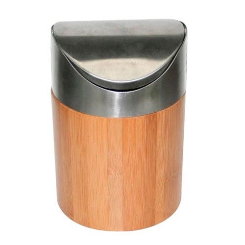 Bambus tischabfalleimer - bambus,