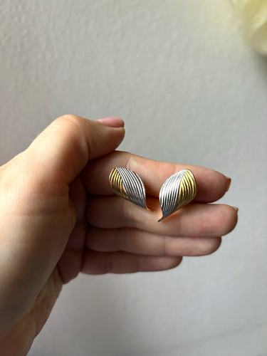 Herz ohrclips bicolor - ohrclips,