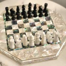 15" Marmor Schach Tischplatte