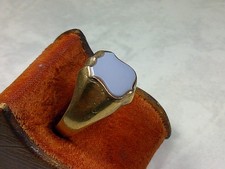 D39-35/ eleganter Ring 14 K / 585 GG mit Lagenstein  ohne Gravur ca.  Gr.  71