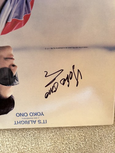 Hand signed yoko - hand, ono