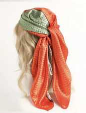 LUXUS SCHAL 90*90 SCARF HOHE QUALITÄT ORANGE KUNSTSEIDE CHARMEUSE BLOGGER TUCH