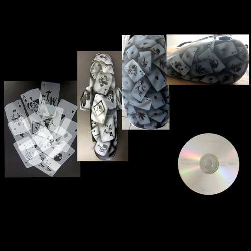 Airbrush schablone step - step, by