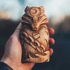 Fenrir Wolf Statue aus Harz