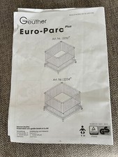 Greuther Euro-Parc Plus Laufgitter + Nestchen + Matratze