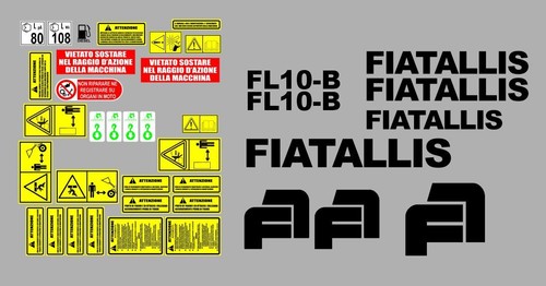 Fiat allis fl10b aufkleber set - allis,