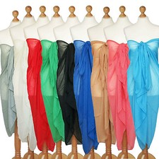  Neu XXL Strandtuch Pareo Damentuch Schal Wickeltuch Stola Sarong Halstuch Uni