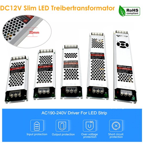 Led slim transformator dc12 - led,