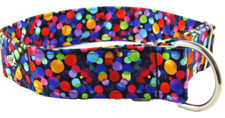Hundehalsband, Zugstopp, Windhund "Konfetti", S bis 35 cm, handgefertigt