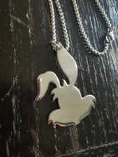 Kettenanhänger Hase Aus Besteck Besteckschmuck Edelstahl Unikat 