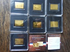 Tschad 7x 3000 Francs CFA Goldmünze  1/500 Oz 999er Gold PP  Bundesländer