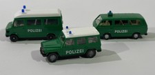3 Wiking Polizei Modellautos 1:87 Grün ohne OVP Autos Sammeln
