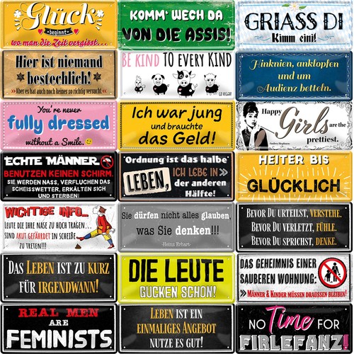 Blechschild sprüche schilder - blechschild,