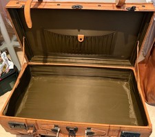 Lederkofferset, hellbraun- Sammlerstücke