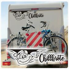 Schildkröte Sticker Auto Aufkleber Wohnmobil  WOMO Chillkröte WoMo199 75 cm