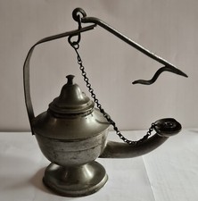  Öllampe  Zinn - 19 Jahrhundert 