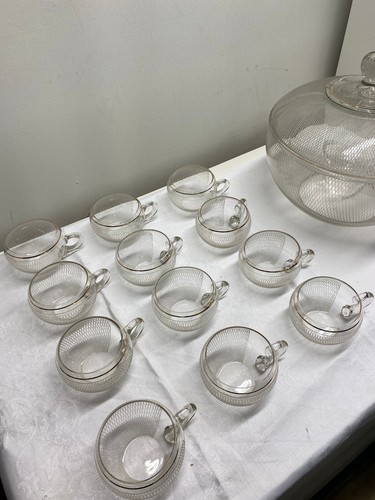 Bowle service glas - bowle, geschliffen
