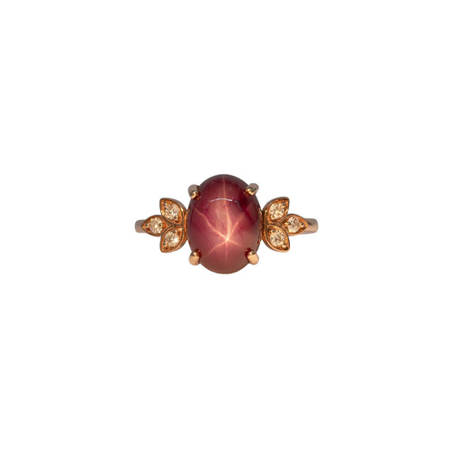 Stern rubin ovaler ring - kt,