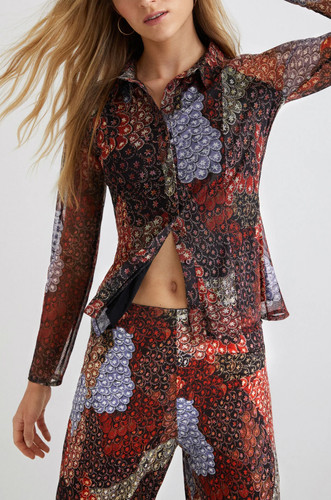 Desigual hemdbluse mehrfarbig - hemdbluse,