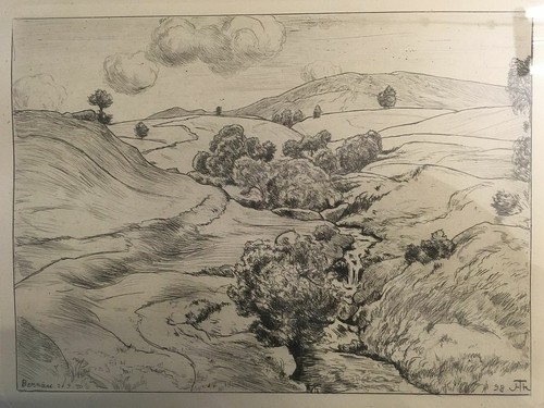 Radierung von hans thoma - hans,