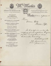 BERLIN SW 68, Brief 1913, Damen- und Herren-Hüte, Strohhüte aller Art M. Mertés