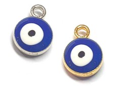 10 Nazar Boncuk Glas anhänger Türkei Blau auge Perlen Schmuck Gold Silber Wahlen