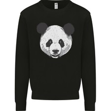 Ein Panda Bären Gesicht Herren Sweatshirt Pullover