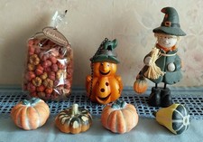 Halloween Konvolut 7 tlg.  Geist  Gespenst Kürbis Streudeko Kürbismann