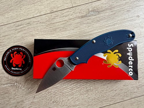 Spyderco penknife blue - spyderco,