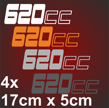 4x Aufkleber 620 cc  17x5cm
