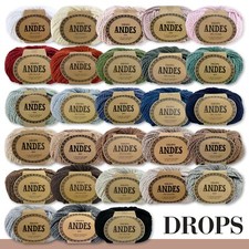 Drops 5 x 100 g Andes Stricken Häkeln Alpaka Schurwolle Alpaca  Garn 28 Farben