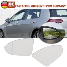 Paar Spiegelglas Glas Ersatzspiegel Beheizbar Für Volkswagen Golf 7 2012 - 2020