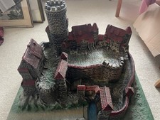 Hausser Elastolin 9734 Burg Ritterburg mit Aufsteckturm, 2 Zugbrücken, Rarität!