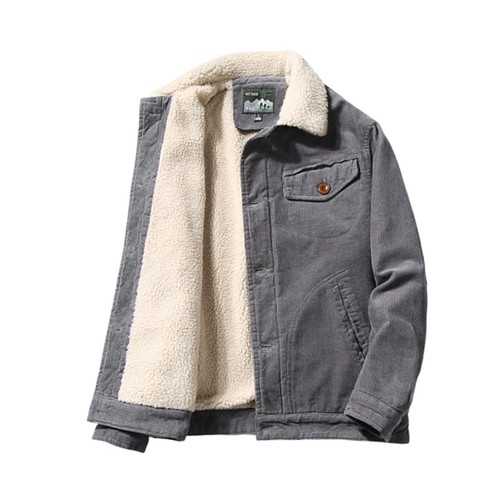 Herren jacke retro cord sherpa - retro,