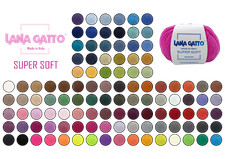 Merinowolle Lana Gatto Super Soft 100% Extrafines Merino Garn 50g auf 125m