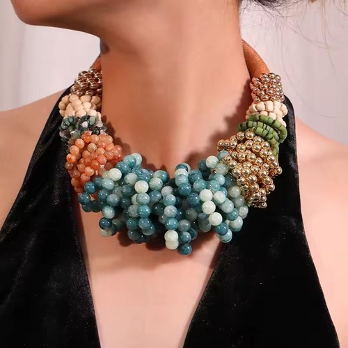 Statement collier kette damen - collier,