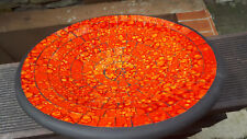 36cm orange glas Mosaik Obst Deko Schale Teller Terracotta    alter Preis 29,99