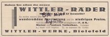 BIELEFELD, Werbung 1931, Wittler-Werke Fahrrad Fahrräder Motor-Fahrräder