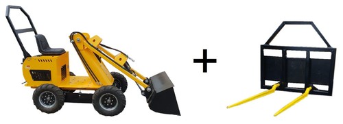 Mini lader mit flachem - lader, arm