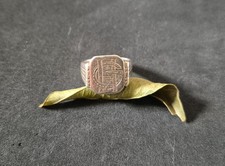 Siegelring 900 Silber Jugendstil Art Deco Initialen H G Monogramm